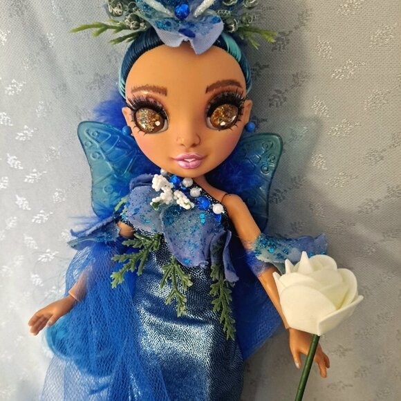 Tiny Elegance an ooak Rainbow high doll art custom repainted fairy wings - Picture 9 of 13